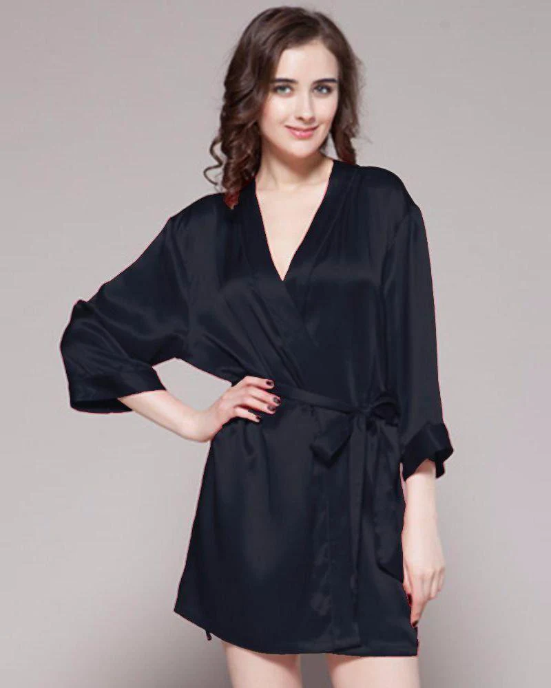 Red - 100% Polyester Satin Gown - GWN 11 RD — view 2