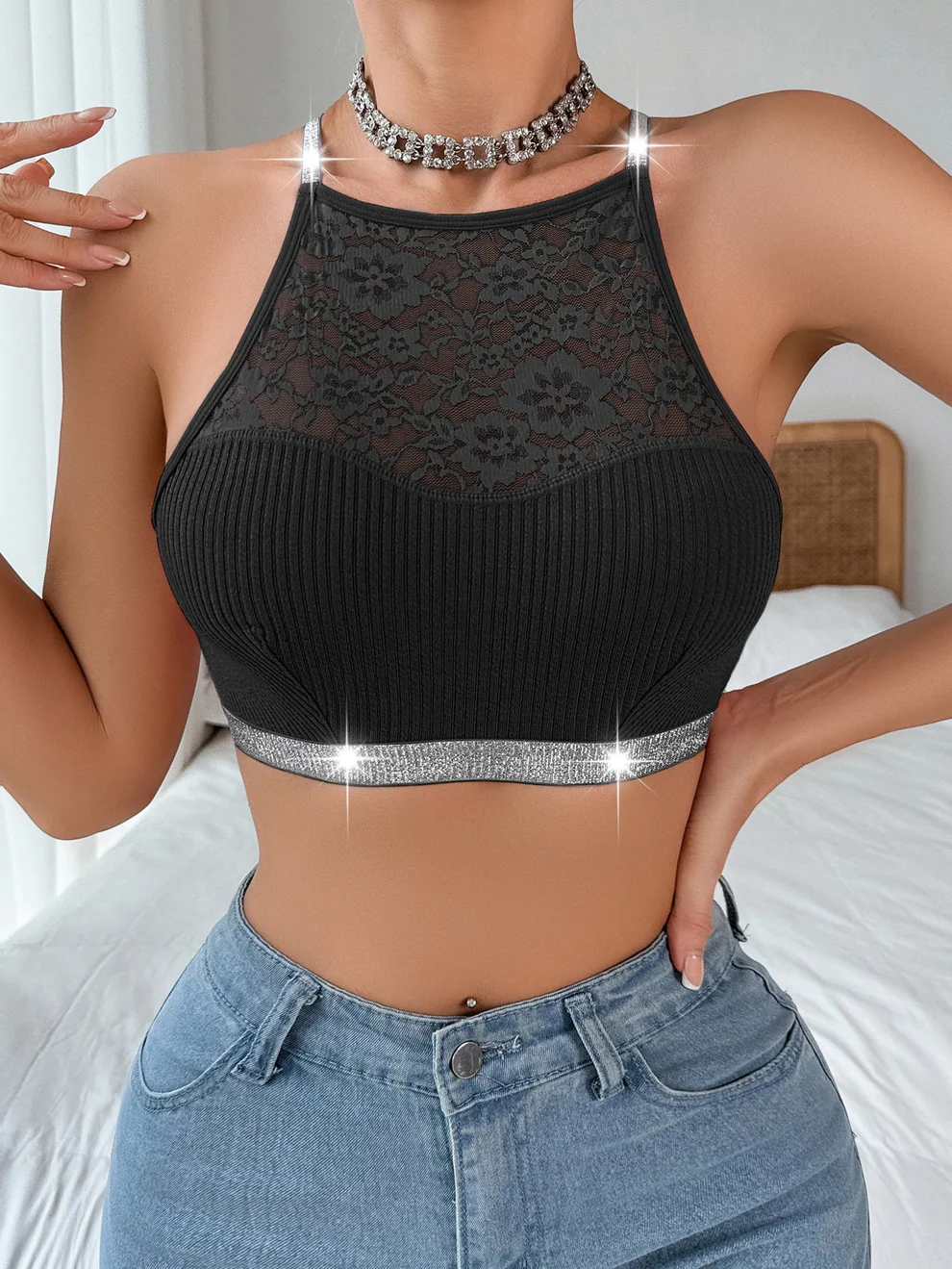New Vest Bra Full Cup Waist-Revealing Push-up Breathable Bra — view 4