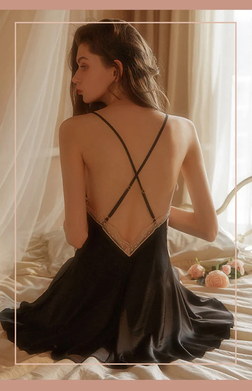 Priel Silk Lace Embroidered Short Lingerie — view 5