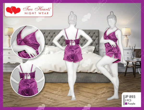 2 Piece Inner Top and Short Silk Cami Set — view 5