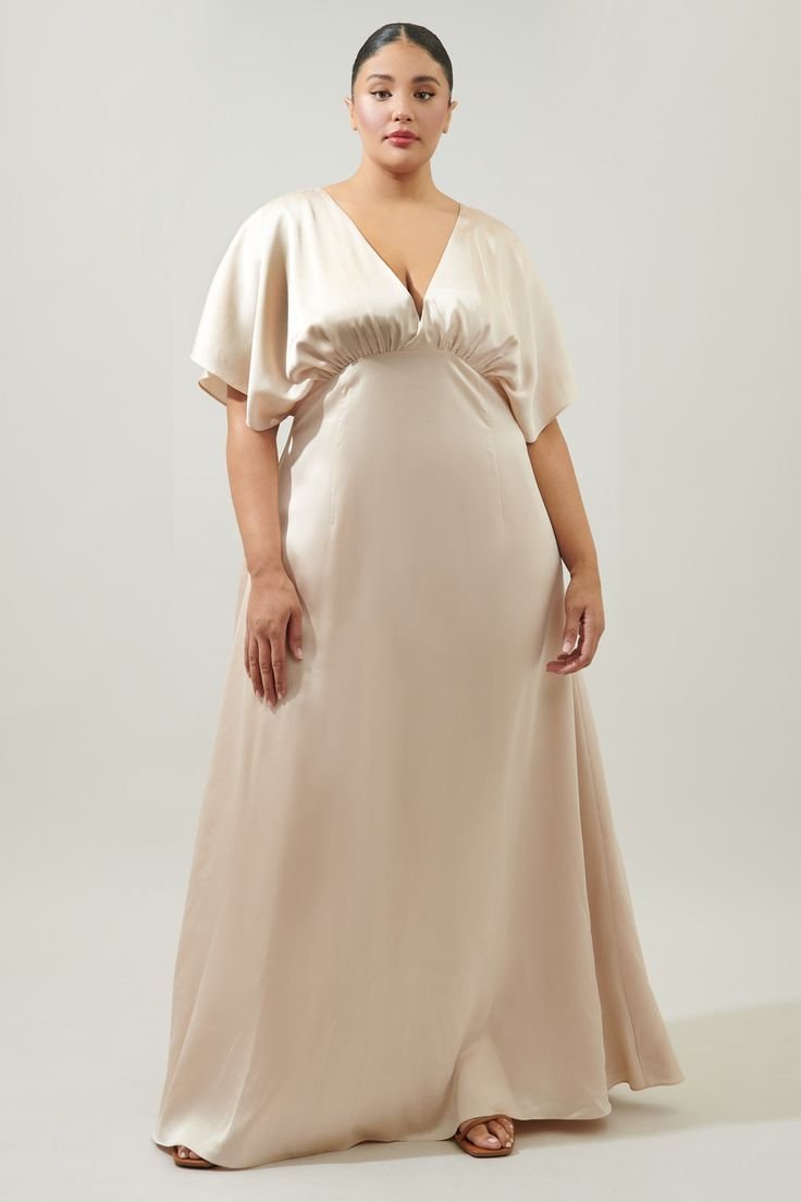 Silk night dress for apple body shape