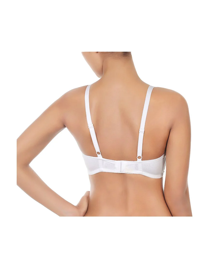 Double Layered Wire-Free Nursing Bra – White — view 2