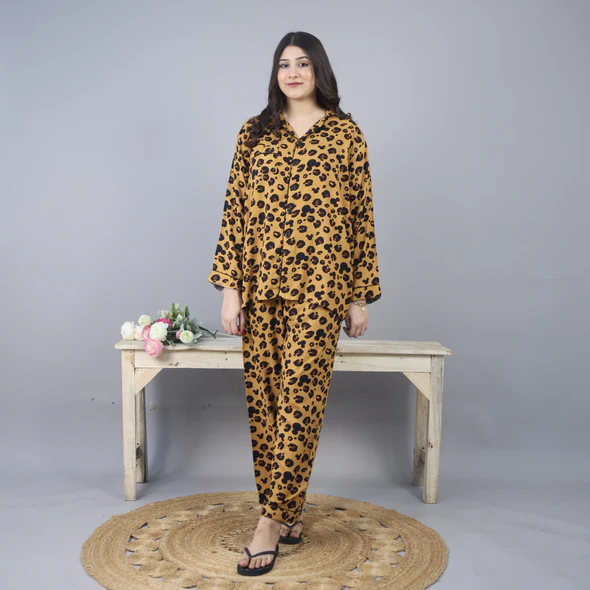 Animal Print Summer Linen PJs