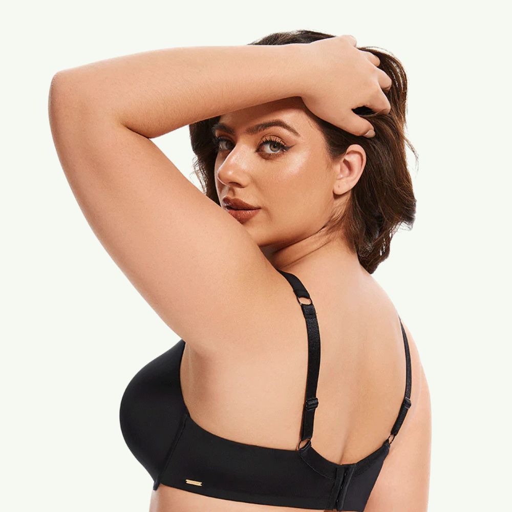 Lightly Padded T-Shirt Bra – BLACK — view 2