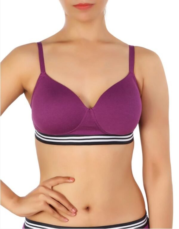 lightly padded wire free bra