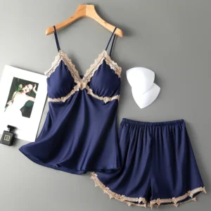 Rayon Silk Padded Cami Set