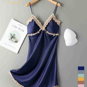 Leona Silk Padded Long Sleepwear Lingerie