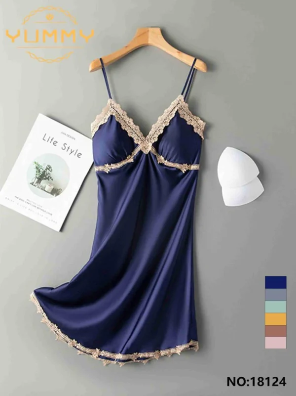 Leona Silk Padded Long Sleepwear Lingerie
