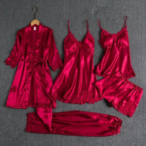 red bridal nightwear