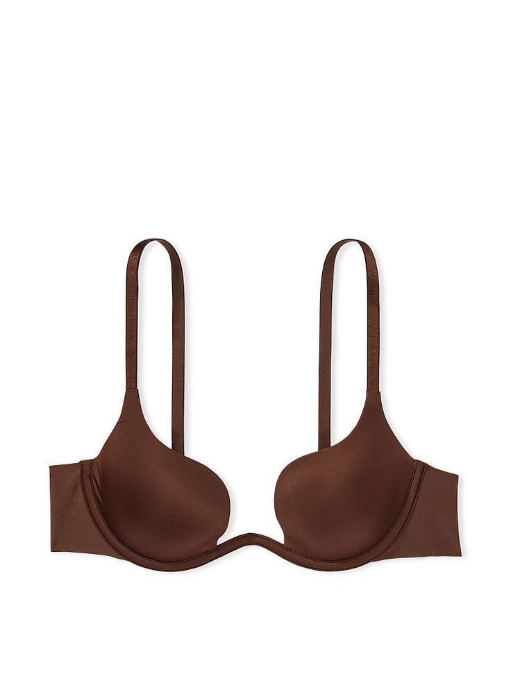 brown plunge bra