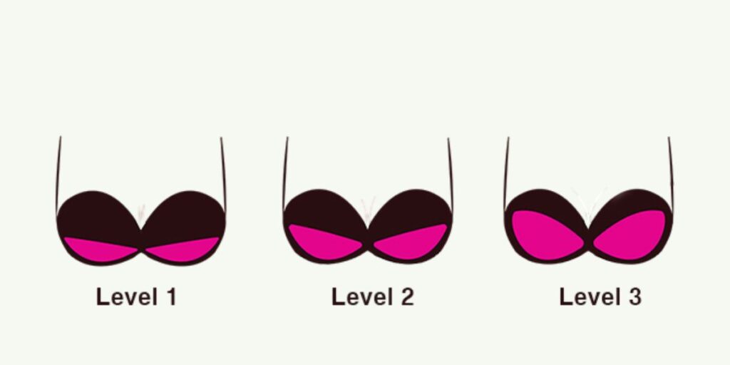 3 levels of push up bra
