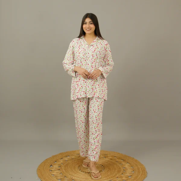 White Roselle Summer Linen PJs