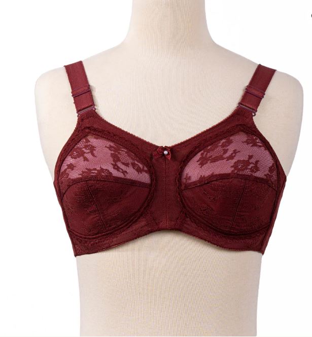 maroon minimizer bra