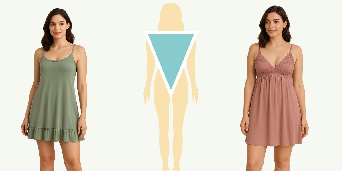 night dress for inverted triangle body type