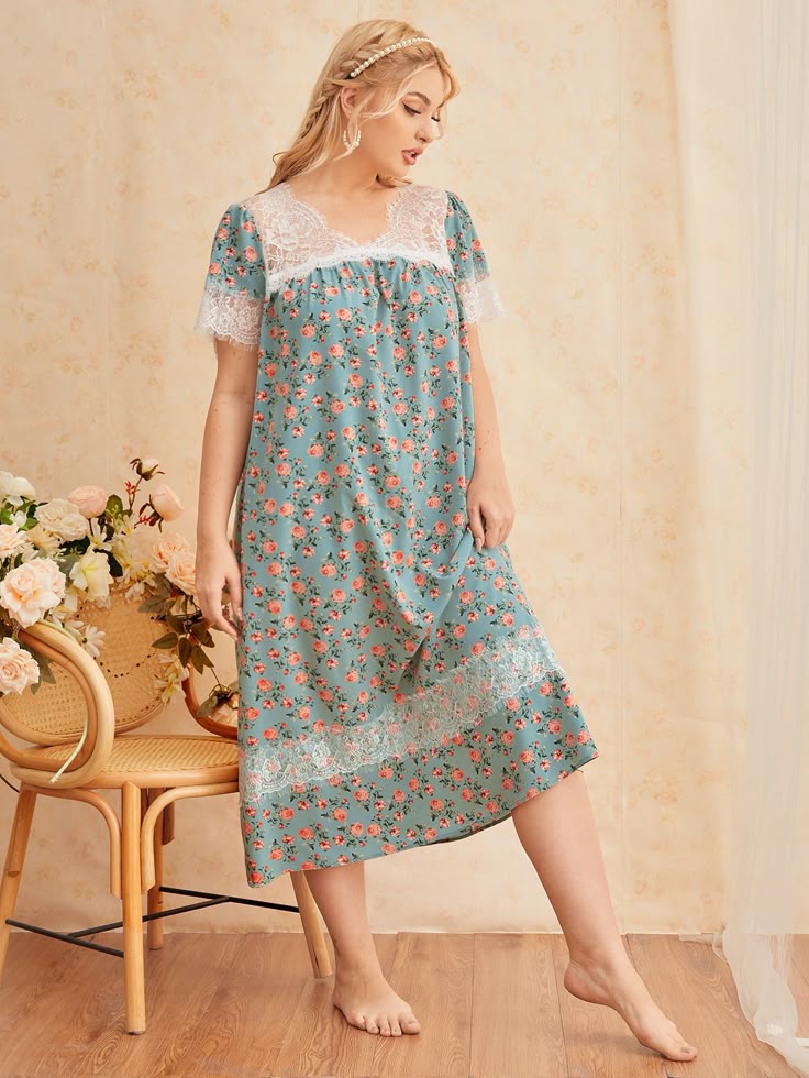 cotton floral print maxi