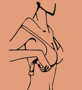 step 1 for wearing bra