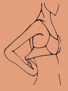 step 3 of wearing bra, fasten hooks