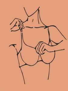 step 5 of wearing bra, adjust straps