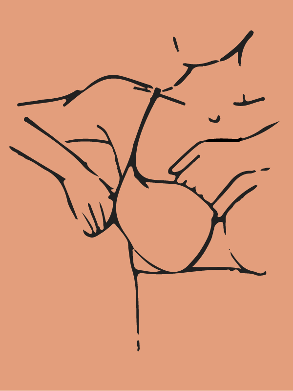 step of wearing bra 