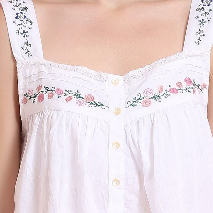 Embroidered Nighty Design for Pakistani Women